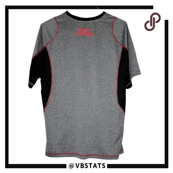 Harley-Davidson Men's Motorclothes H-D Performance T-Shirt Gray Black Large - Picture 2 of 7